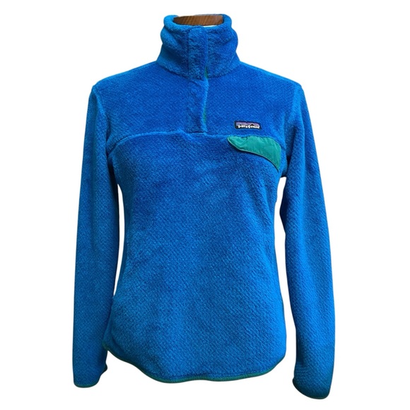 Patagonia Jackets & Blazers - Patagonia Re-Tool Snap T Fleece Pullover PolarTec Thermal Blue Green Size S